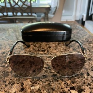 Silver Coach aviator sunglasses